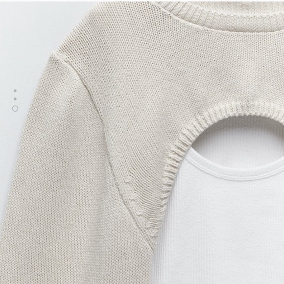 Zara Sweaters Zara Knit Arm Warmer Sweater With Tank Poshmark
